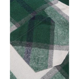 Mens Flannel Shirt Long Sleeve Plaid Jacket Casual Button Down Shirts Shacket