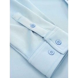 Men'S Long Sleeve Wrinkle Free Shirt Casual Button Down Shirt for Men Untucked Shirts with Pocket