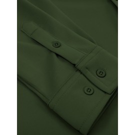 Men'S Long Sleeve Wrinkle Free Shirt Casual Button Down Shirt for Men Untucked Shirts with Pocket