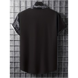 Men's Retro Flower Print Short Sleeve Shirt - Trendy & Comfortable Summer Clothing