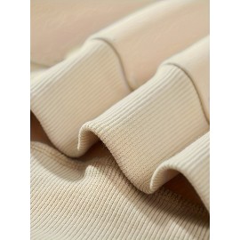 Men's Casual Golf Print Crewneck Sweatshirt - Relaxed Fit, Polyester Knit, Machine Washable, Fall/Winter Fashion