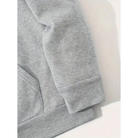 Men's Casual Hoodie, Spring/Autumn Fashion, Geometric Pattern, Knit Fabric, Regular Fit, Polyester, Stretchy, Crew Neck, 