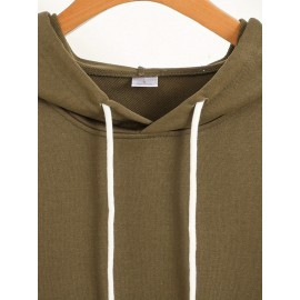 1pc Dr Pepper Print Men'S Casual Hoodie - Cozy Long Sleeve Pullover with Hood, Polyester Fabric, Regular Fit, Stretchy, for Autumn/Winter